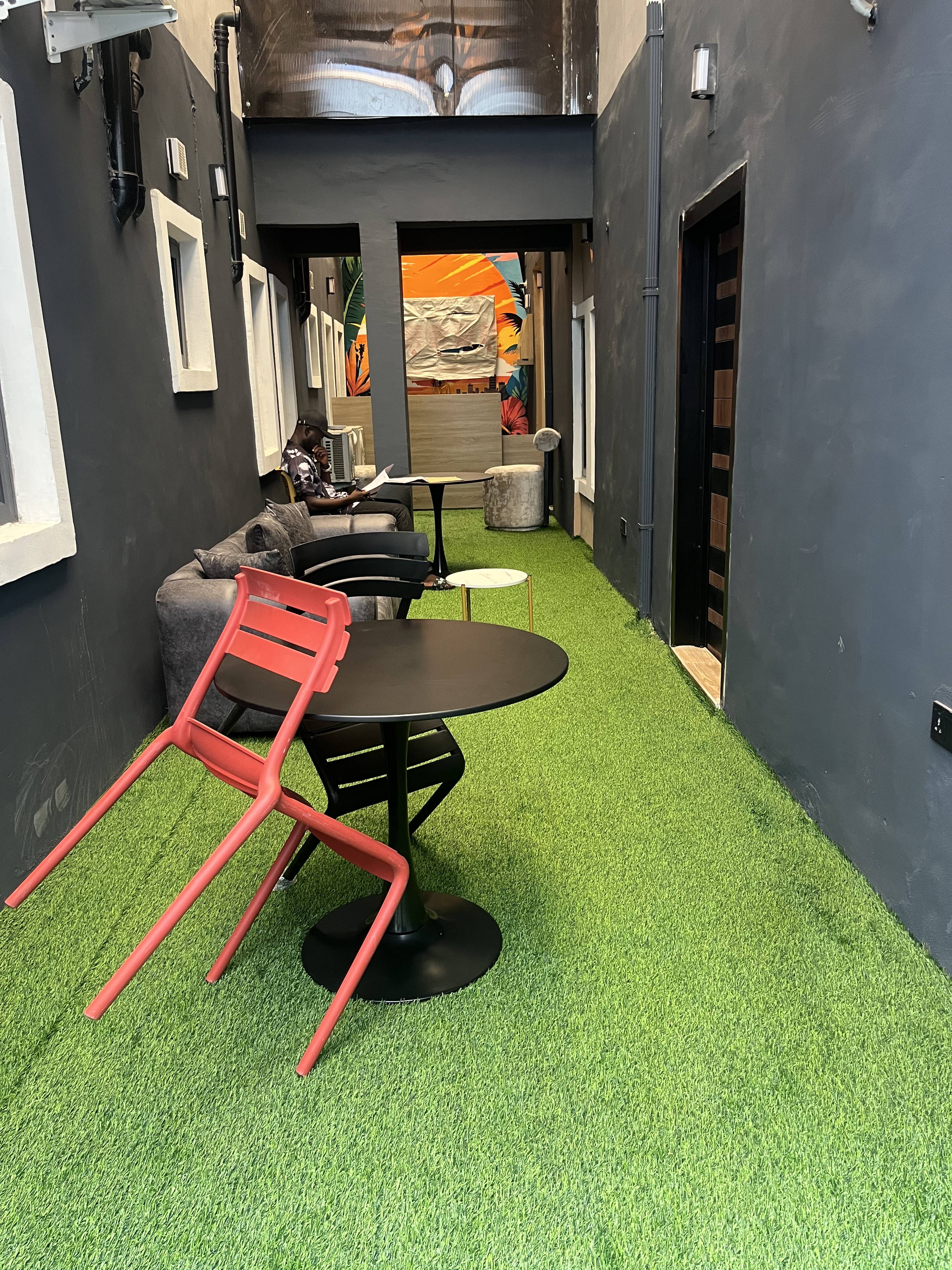 Emperor Suites outdoor seating area